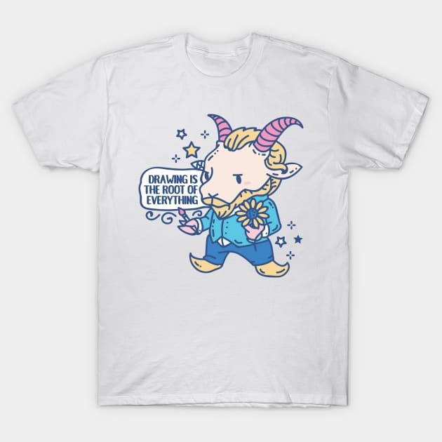 Funny Animal pun Vincent van goat with quote T-Shirt by SPIRIMAL